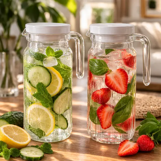 Jarra Clássica De Vidro Para Suco Água 1 Litro Resistente