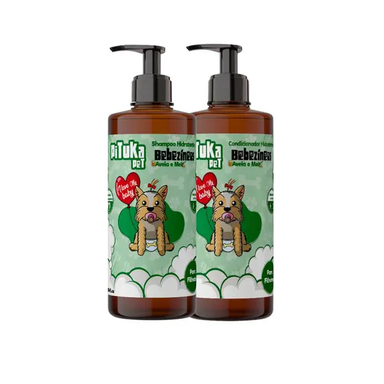 Kit Condicionador Shampoo Bebezíneos Pituka Pet Luxo Vegano