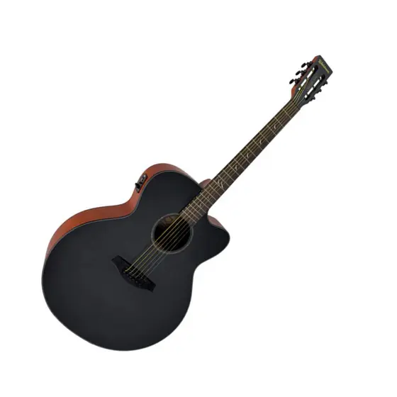 VIOLAO ELETRO ACUSTICO WALDMAN BLASTONE JUMBO JCEX-642 ACO - BLACK TOP