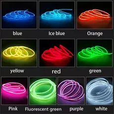 Fita LED Automotiva Neon Varias Cores 5m Flexível A Prova D'Água 3w 12v Painel Assoalho Iluminação Color