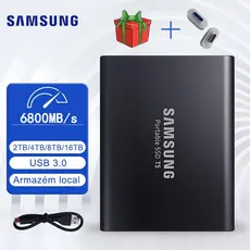 SAMSUNG HD Externo 2TB/4TB/8TB/16TB Disco Rígido Portátil Original USB 3.0 Para Computadores E Telefones Celulares