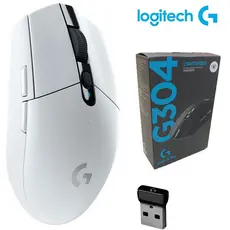 Mouse Logitech G304 Original Preto/Branco-Espoyl Para Jogos Sem Fio 2.4 Ghz 1200 Dpi