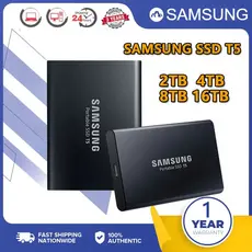 SAMSUNG SSD Externo T5 2TB 4T 8T 16TB Disco Rígido Portátil Estado Sólido Hd Externo USB3.1 External Hard Drive