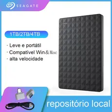 Seagate HD Externo 1TB/2TB/4TB USB 3.0 Disco Rígido De Grande Capacidade De Armazenamento SSD De Velocidade De Transferê