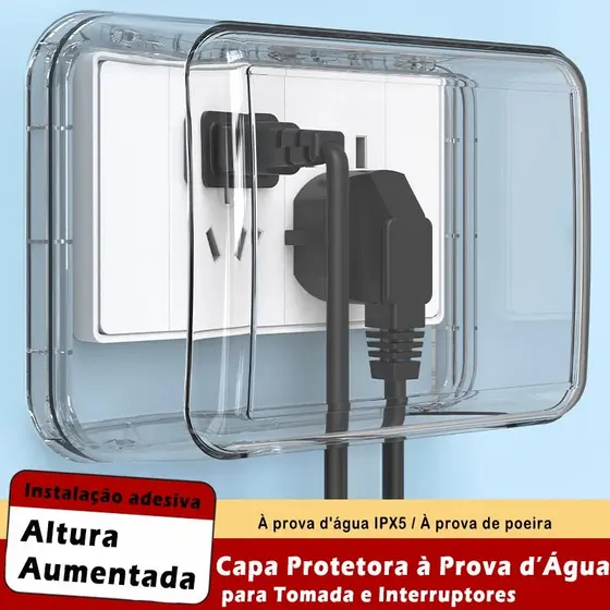 Capa protetora para interruptor de soquete à prova d'água, à prova de poeira e perfuração, capa contra poeira