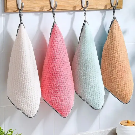 Pano De Limpeza De Cozinha Super Absorvente De Microfibra Para Lavar Louça Toalha Óleo Antiaderente