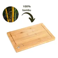 Tábua De Bambu Utensilio De Cozinha Multiuso Para Churrasco Carnes Legumes