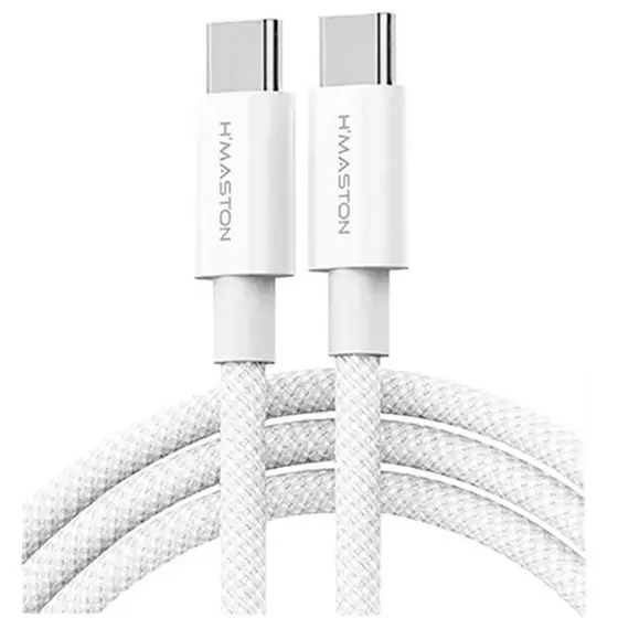 CABO CARREGADOR RÁPIDO TURBO 66W USB-C OS 2 LADOS TIPO-C 1 OU 2 METROS BRANCO ou PRETO