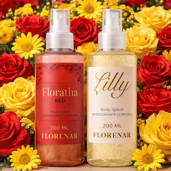 Kit 2 Body Splash Pós Banho Feminino Florata Red e Lily 200ml