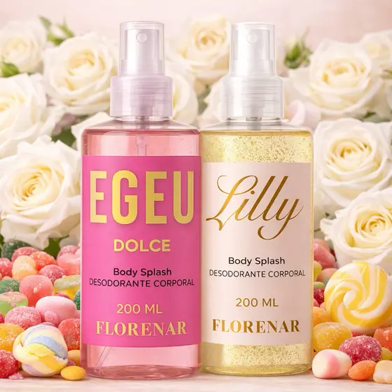 Kit Body Splash Lilli Mulher Cheirosa + Body Splash Dolce 200ml Cada