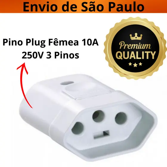 Kit 30 Plugue Fêmea Tomada 3P 10A / 20A - Alta Qualidade e Durabilidade sem rebarba [Envio HOJE]