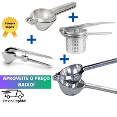 Espremedor Laranja + Limão + Alho 2 em 1 + Amassador de Batata [Envio HOJE]
