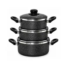 Jogo de Panela 3 Peças Conjunto Kit Caçarola