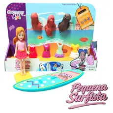 Boneca Surfista Com Acessórios Dia Das Crianças Presente