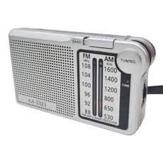 Rádio AM FM de Bolso Portátil Antigo Kapbom, ouvir jogo, prata, chaves, Som com grave