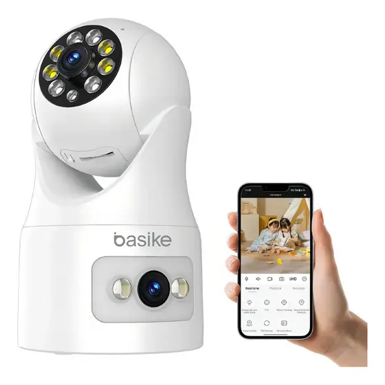 Câmera de Segurança, 360º, Full HD, Visão Panorâmica e Detecção Humana, Monitoramento Inteligente