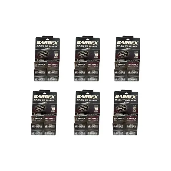 KIT 6 Cartelas Lâmina Gilete Premium Aço Inox 30 Un Corte Suave