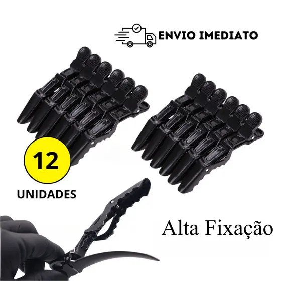 Presilha Jacaré Crocodilo para Cabelo – Ideal para Cabeleireiros, Corte, Escova e Coloração