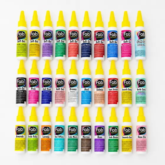 CORANTE ALIMENTÍCIO SOFTGEL 25g CORES CONCENTRADO FAB
