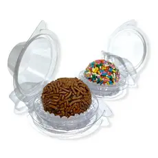10~100un EMBALAGEM INDIVIDUAL PARA BRIGADEIRO/DOCES TRANSPARENTE