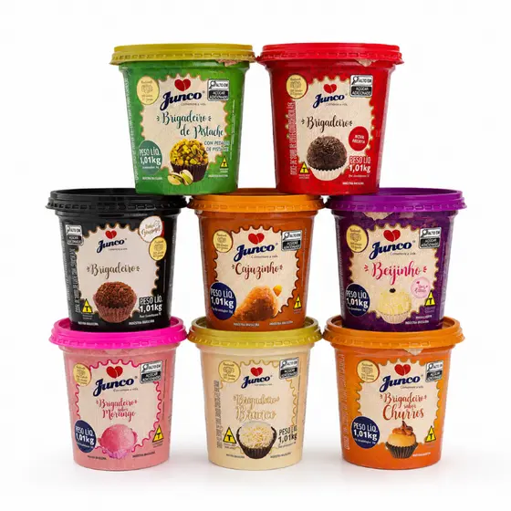 POTE JUNCO 1,01KG BRIGADEIRO/BEIJINHO/CAJUZINHO/CHURROS/PISTACHE/MORANGO - PRONTO PARA ENROLAR