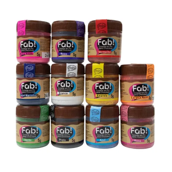 CORANTE EM PÓ PARA CHOCOLATE 5g CORES FAB!