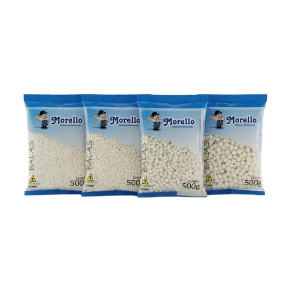 CONFEITOS PEROLAS BOLINHAS FESTA 500G MORELLO (COR FOSCA)