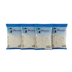 CONFEITOS PEROLAS BOLINHAS FESTA 500G MORELLO (COR FOSCA)