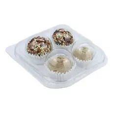 10~50un EMBALAGEM BLISTER FLIP BALL PARA 4 BRIGADEIROS