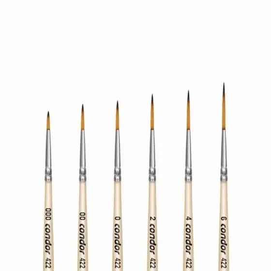 PINCEL CONDOR FILETE LINER SINTETICO 422 PARA TINTA ALIMENTICIA E DETALHES
