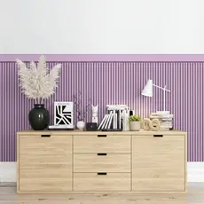 Papel De Parede Ripado Autocolante Com Faixa Meia Parede Decoração Para Sala Quarto - Envio Imediato