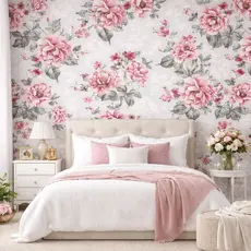 Papel de Parede Floral Decoração Sala Quarto Elegante Jardim De Flores Vários Modelos Envio Imediato