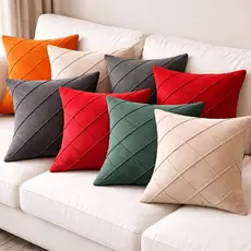 Kit 4 Capas de Almofada 40x40 Suede Luxo Decorativa para Sofá Sala Quarto Macia com Zíper ENVIO FULL