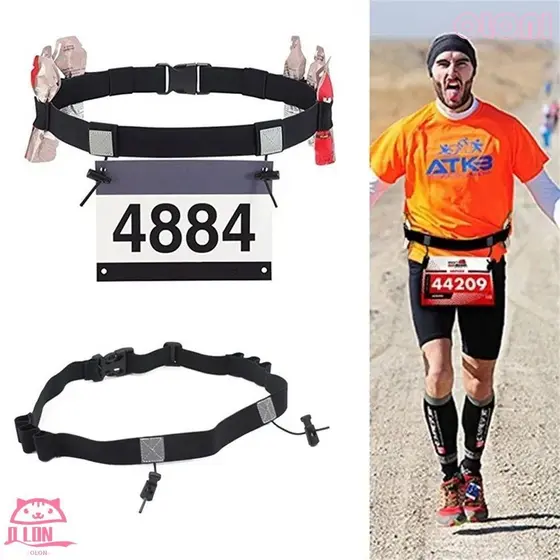 Cinto Porta Numero Para Corrida Triathlon Ciclismo Carbo Gel