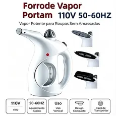 Passadeira a Vapor Portátil 110V 800W Vaporizador de Roupas Tira Amassados Vertical Compacta para Viagem e Casa AIRER.BR