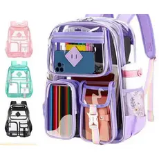 Mochila De PVC Transparente À Prova D'água Bolsa De Armazenamento De Grande Capacidade Estudante Viagem