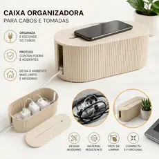 Caixa Organizadora De Fios Porta Cabos Mesa Tomadas Extensão ENVIO IMEDIATO