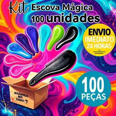 ESCOVAS MÁGICAS ANTFRIZZ PARA REVENDA OU BRINDES KIT COM 100 UNIDADES