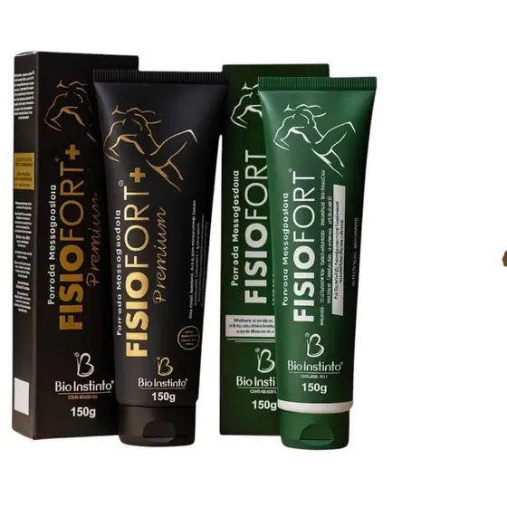 Pomada Fisiofort 150g Bio Instinto Kit 2 un. Envio Imediato Alívio e Relaxamento Muscular