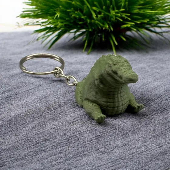 Chaveiro Crocodilo Fofo 3D