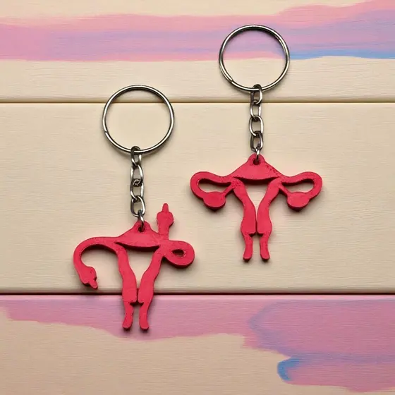 Chaveiro Útero Saúde Mulher 3D
