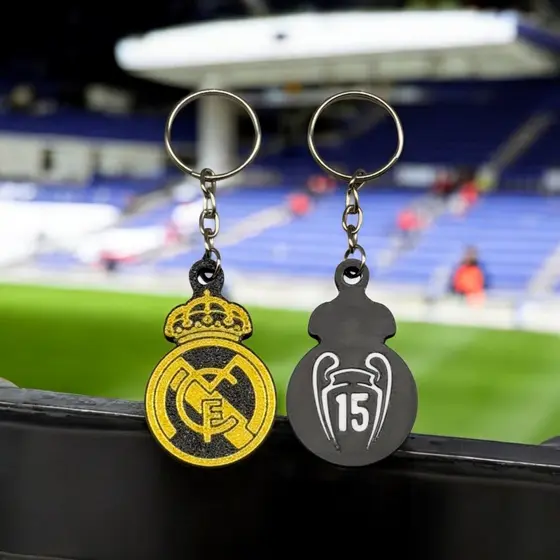Chaveiro Time Real Madrid Liga dos Campeões Futebol 3D