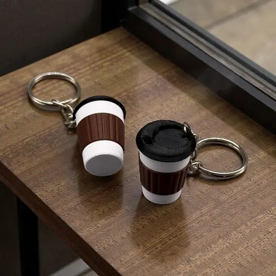 Chaveiro Mini Copo de Café Cappuccino 3D