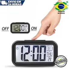 Relógio De Mesa Portátil Digital Único Led Lcd Brilha Escuro Pequeno
