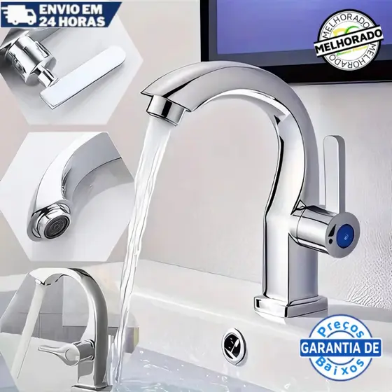 Torneira Banheiro bancada Moderna Cuba Lavabo luxo Brilhante