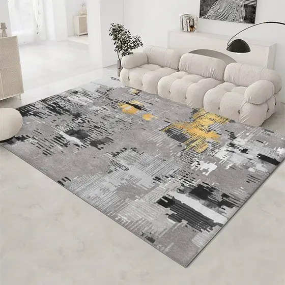 Tapete vintage com aspecto desgastado, tapete para sala de estar, tapete abstrato para sofá e mesa de centro, tapete par
