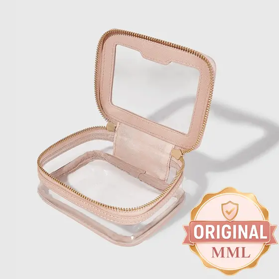 Oceàne - Mini Nécessaire Nude com Transparência - Crystal Case