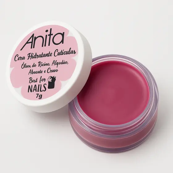 Cera Hidratante Cuticulas Anita 5g Nutre Fortalece Unhas Mãos Perfumadas