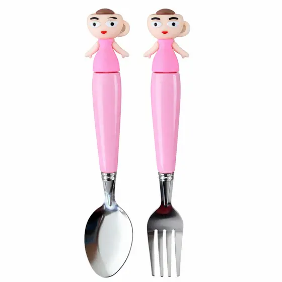 Kit Talher Infantil Inox Brainrot 2 Peças com Estojo Portátil Colher e Garfo Escolar Criança Sortido