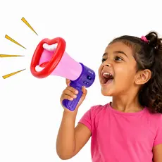 Microfone Infantil com Trocador de Voz Boca Grande – Brinquedo Engraçado com Megafone